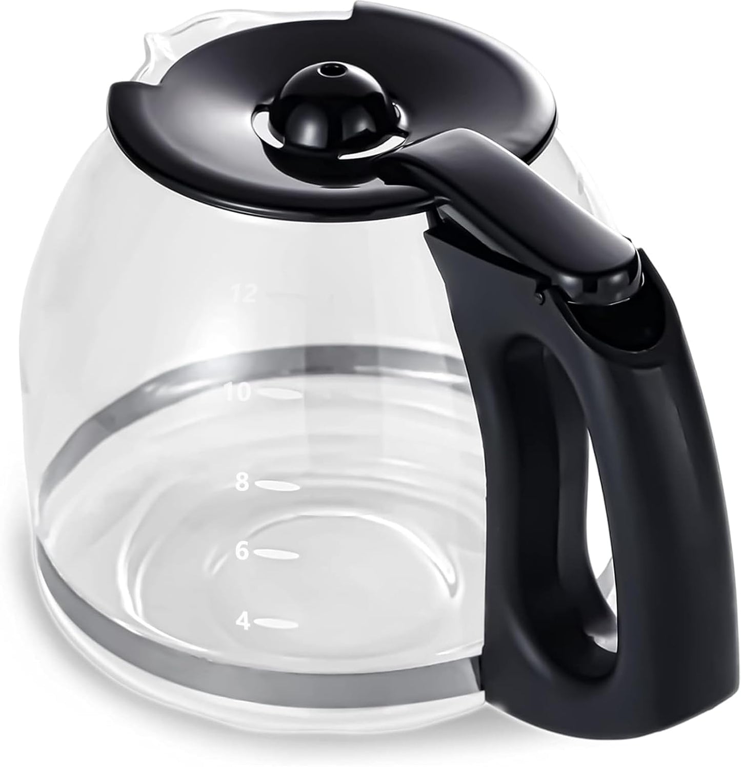 12-Cup Replacement Carafe Coffee Pot Compatible with Mr. Coffee Coffee maker Models# PLD12 PLD12-RB Series, Removeable Lid, Easy to Clean