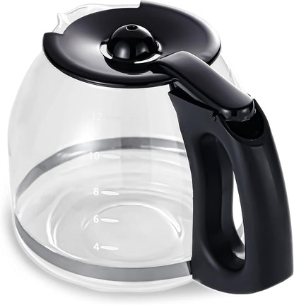 12-Cup Replacement Carafe Coffee Pot Compatible with Mr. Coffee Coffee maker Models# PLD12 PLD12-RB Series, Removeable Lid, Easy to Clean