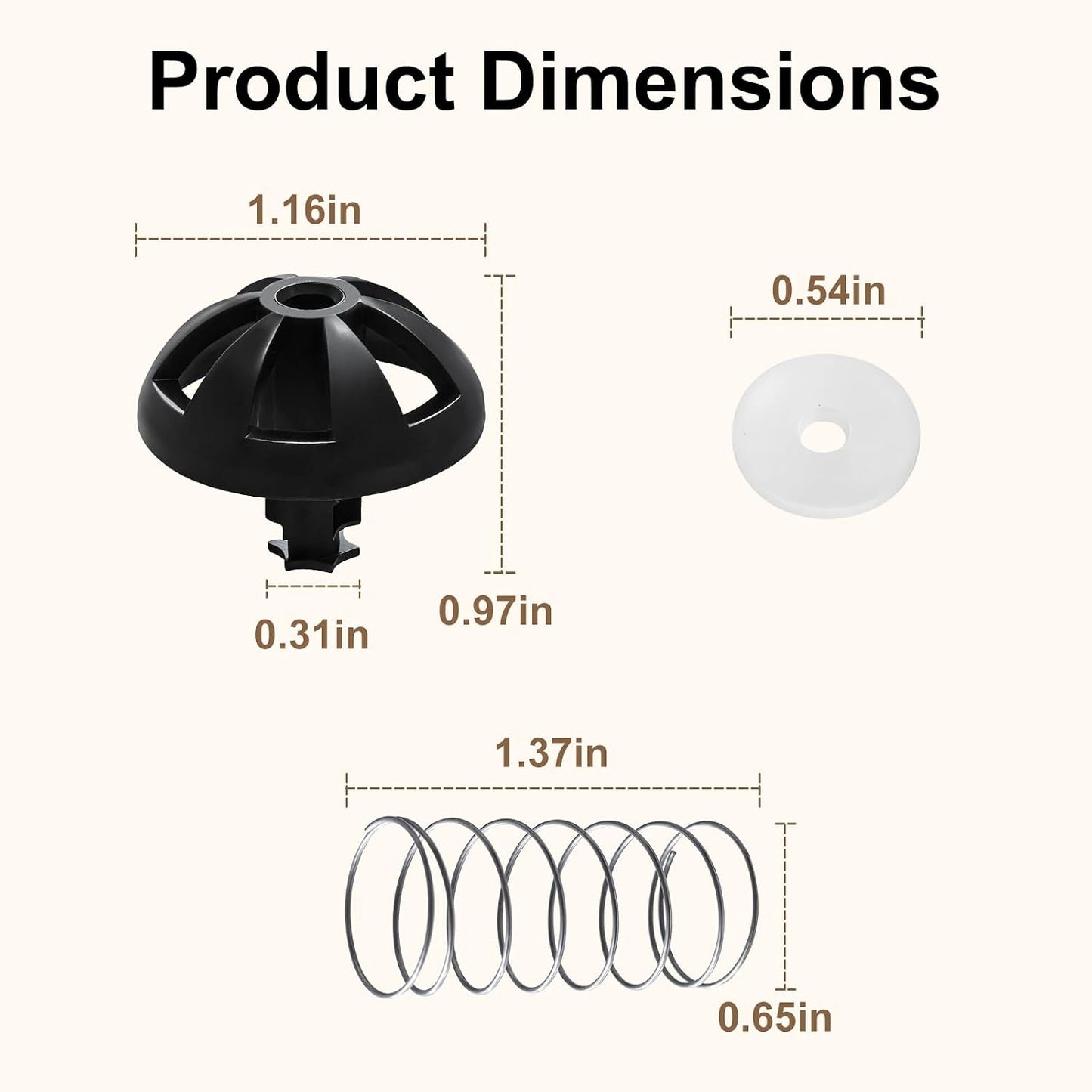 2 Pack Coffee Maker Brew Basket Spring Loaded Stopper Replacement Kit | for Mr. Coffee, Black and Decker, Hamilton Coffee Maker Parts, Coffee Machine Accessories 990117900 990237500