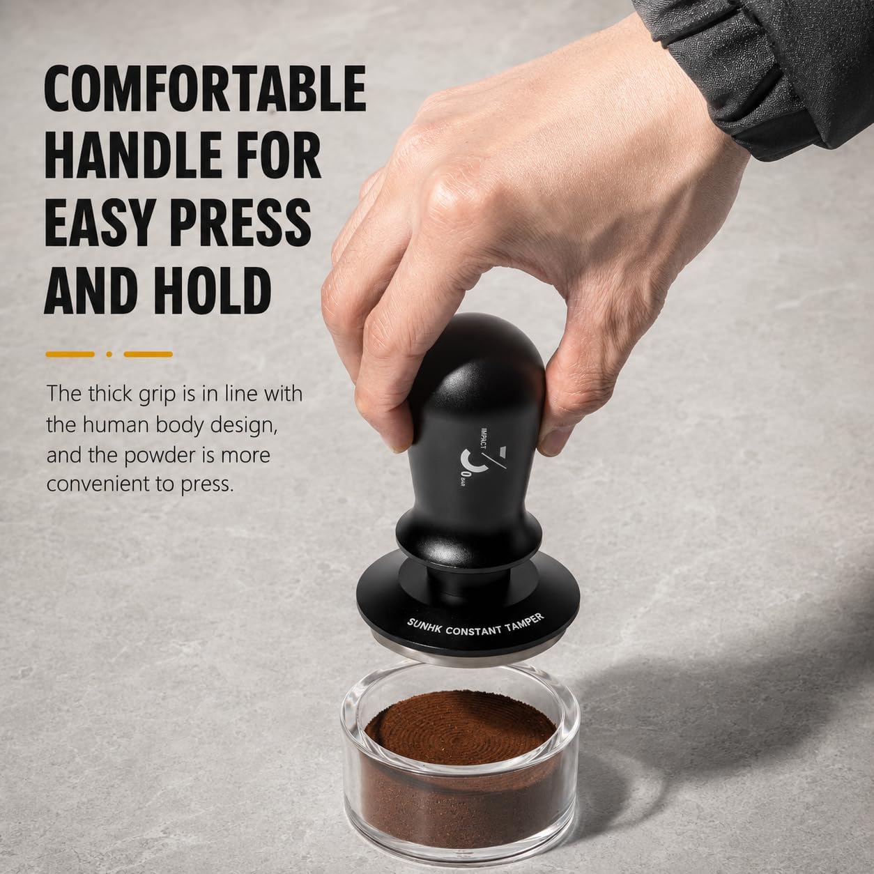58mm Espresso Tamper, 58.35mm Coffee Tampers and Silicone Gel Coffee Tamper Mat for Home and Professional Baristas | 30lb Calibrated Spring Loaded,Triple Spring Design,Automatic Pressure Release,Sound Click Feedback,Threaded Base